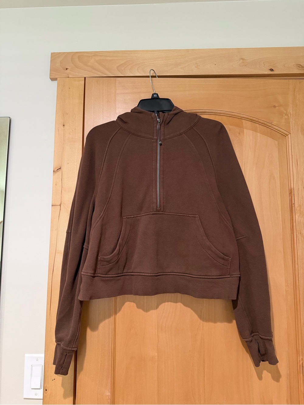 lululemon scuba Brown Half-Zip Hoodie